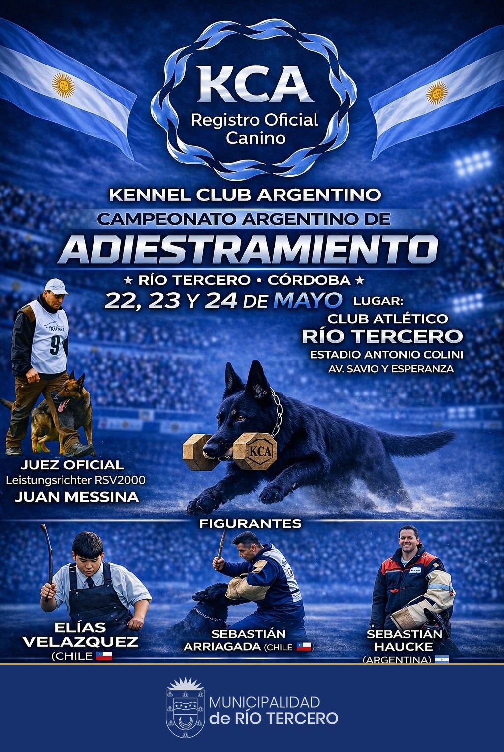 Flyer del Campeonato Oficial de Adiestramiento IGP Río Tercero 2026